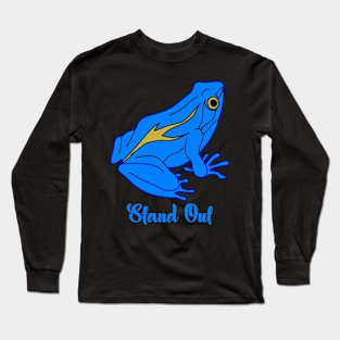 Blue and Yellow Frog Long Sleeve T-Shirt